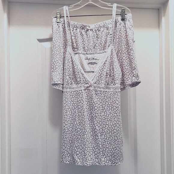 Merilyn Monroe 3 Piece Sleepwear Set-Women's Shorts, Cami & Rope-Sz. Lg-Gray & W - Picture 7 of 15